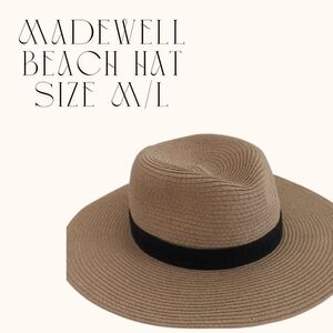 Madewell Straw Beach Hat – Size M/L | Wide Brim Sun Hat